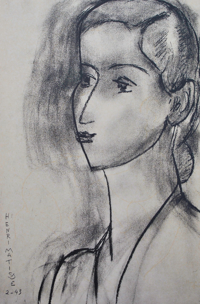 Henri MATISSE : Jeune femme faisant la moue, Lithographie originale (photo de détail 2) - Crédit photo : Galerie Art.Paris