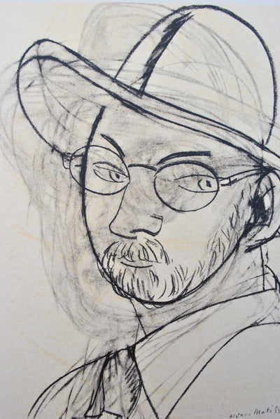 Henri MATISSE : Autoportrait au chapeau, Lithographie originale (photo de détail 4) - Crédit photo : Galerie Art.Paris