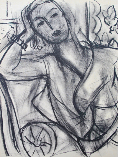 Henri MATISSE : La bourgeoise pensive, Lithographie originale (photo de détail 7) - Crédit photo : Galerie Art.Paris