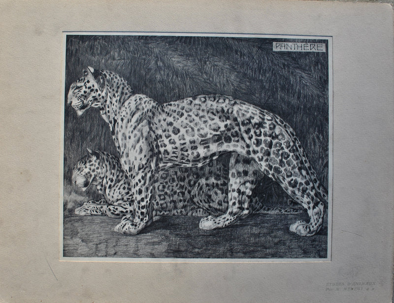 Mathurin MEHEUT : La Panthère, Lithographie originale (vue générale) - Crédit photo : Galerie Art.Paris