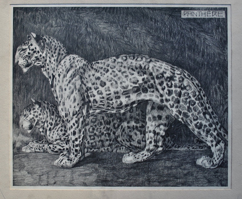 Mathurin MEHEUT : La Panthère, Lithographie originale (photo de détail 2) - Crédit photo : Galerie Art.Paris