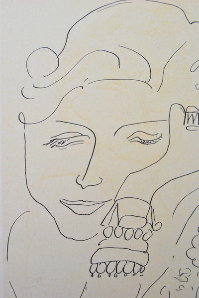 Henri MATISSE : La bourgeoise pensive, Lithographie originale (photo de détail 3) - Crédit photo : Galerie Art.Paris