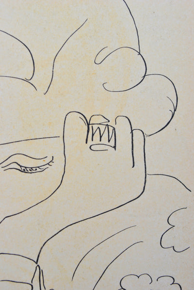 Henri MATISSE : La bourgeoise pensive, Lithographie originale (photo de détail 5) - Crédit photo : Galerie Art.Paris