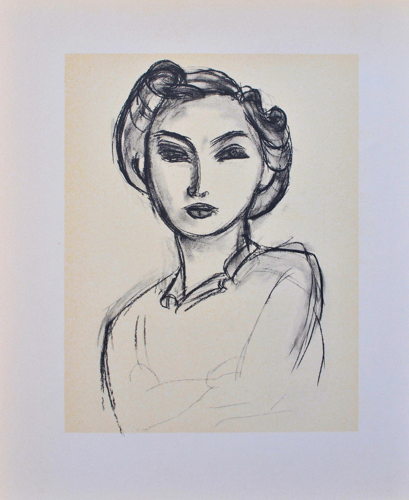 Henri MATISSE : Femme pensive, Lithographie originale (photo de détail 6) - Crédit photo : Galerie Art.Paris