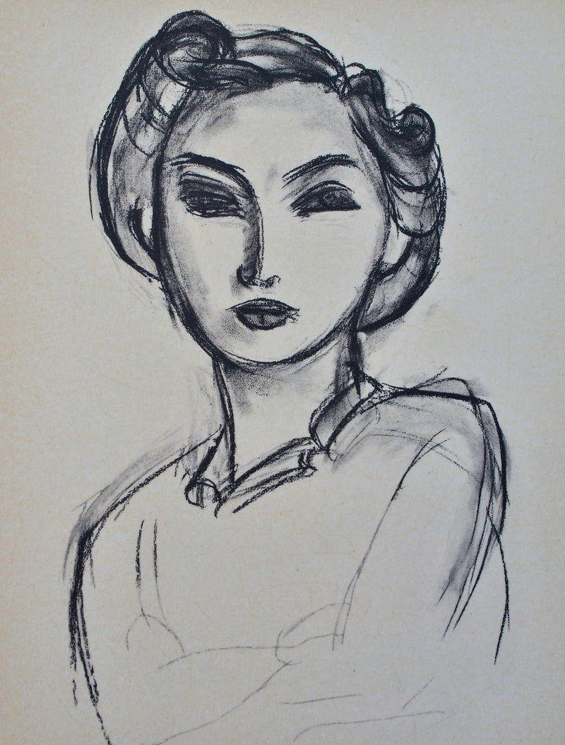 Henri MATISSE : Femme pensive, Lithographie originale (photo de détail 7) - Crédit photo : Galerie Art.Paris