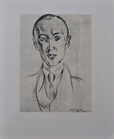 Henri MATISSE : Portrait d'Oppenheimer, Lithographie originale (vue générale) - Crédit photo : Galerie Art.Paris