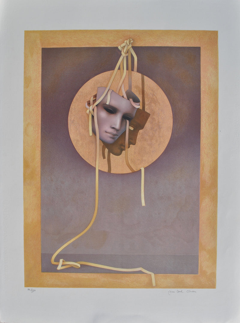 Jean-Paul CLEREN : Le masque, Lithographie originale (vue générale) - Crédit photo : Galerie Art.Paris