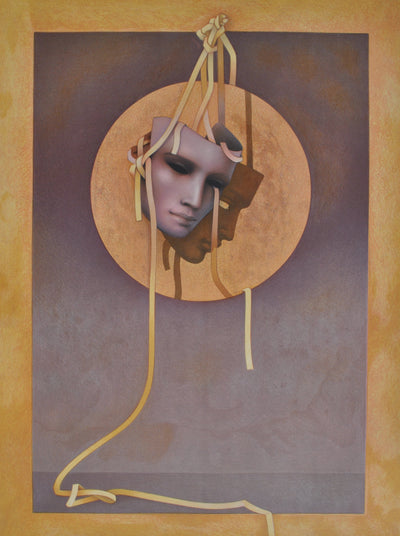 Jean-Paul CLEREN : Le masque, Lithographie originale (photo de détail 2) - Crédit photo : Galerie Art.Paris