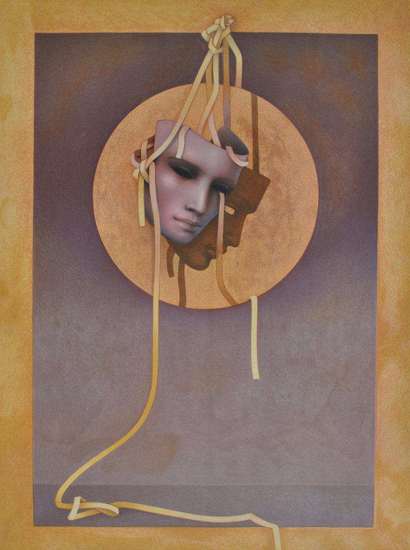 Jean-Paul CLEREN : Le masque, Lithographie originale (photo de détail 2) - Crédit photo : Galerie Art.Paris