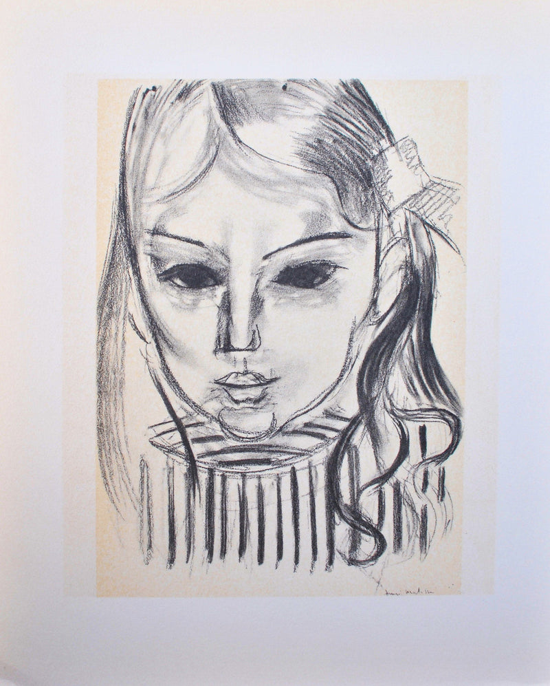 Henri MATISSE : Jeune fille aux yeux noirs, Lithographie originale (vue générale) - Crédit photo : Galerie Art.Paris