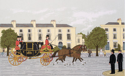 Vincent HADDELSEY : Le carrosse de la reine d'Angleterre, Lithographie originale (photo de détail 4) - Crédit photo : Galerie Art.Paris