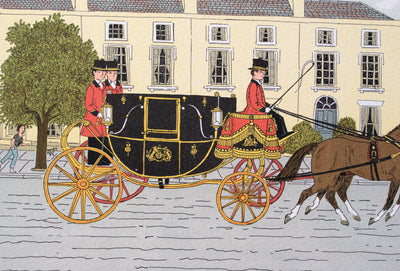 Vincent HADDELSEY : Le carrosse de la reine d'Angleterre, Lithographie originale (photo de détail 5) - Crédit photo : Galerie Art.Paris