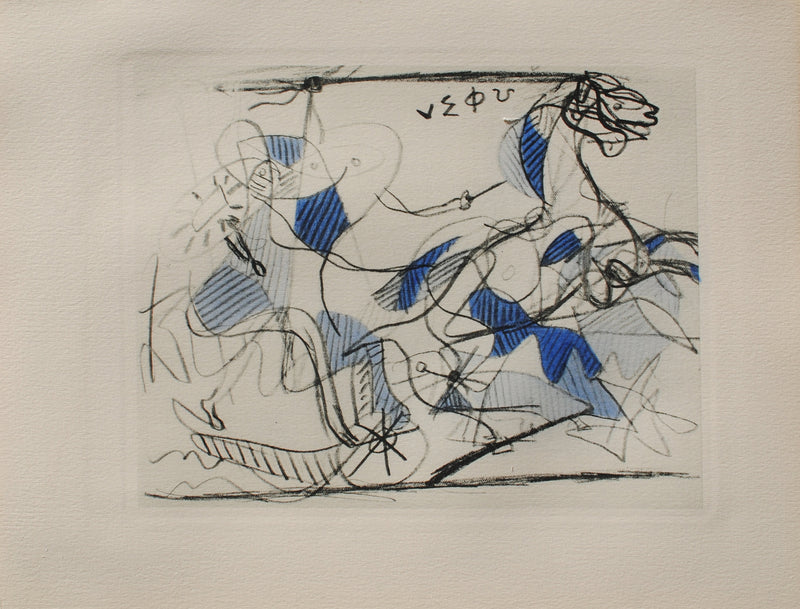 Georges BRAQUE : Course de char, Héliogravure