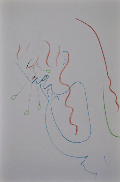 Jean COCTEAU : Juliette pleure Romé, Lithographie originale (vue générale) - Crédit photo : Galerie Art.Paris