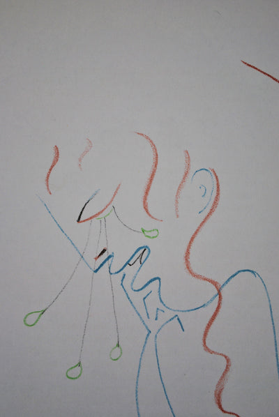 Jean COCTEAU : Juliette pleure Romé, Lithographie originale (photo de détail 5) - Crédit photo : Galerie Art.Paris