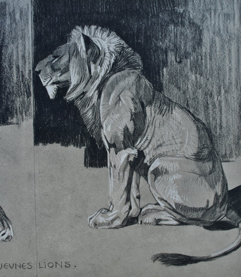 Mathurin MEHEUT : Le couple de Lions, Lithographie originale (photo de détail 7) - Crédit photo : Galerie Art.Paris