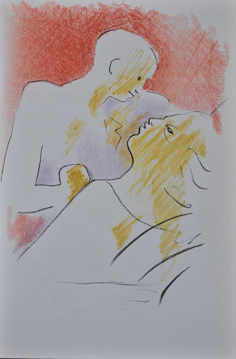 Jean COCTEAU : Au chevet du pèr, Lithographie originale (vue générale) - Crédit photo : Galerie Art.Paris