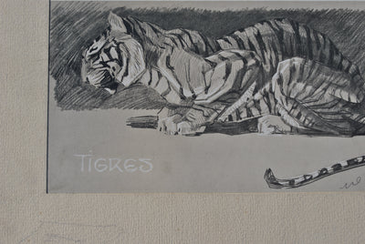 Mathurin MEHEUT : Le Tigre au repos, Lithographie originale (photo de détail 6) - Crédit photo : Galerie Art.Paris