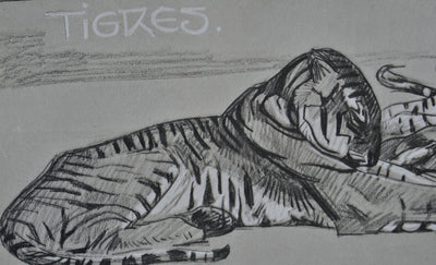 Mathurin MEHEUT : Les Tigres, Lithographie originale (photo de détail 9) - Crédit photo : Galerie Art.Paris