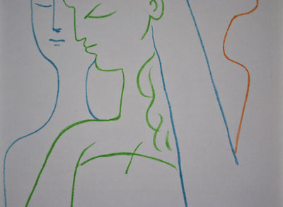 Jean COCTEAU : Les trois soeur, Lithographie originale (photo de détail 3) - Crédit photo : Galerie Art.Paris