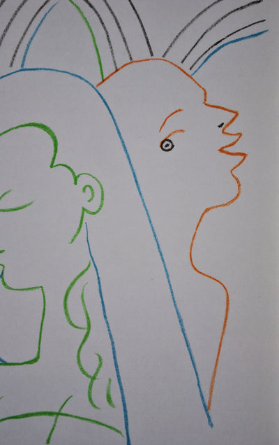 Jean COCTEAU : Les trois soeur, Lithographie originale (photo de détail 5) - Crédit photo : Galerie Art.Paris