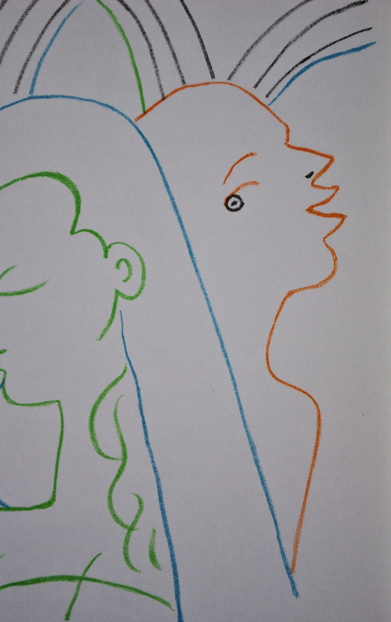 Jean COCTEAU : Les trois soeur, Lithographie originale (photo de détail 5) - Crédit photo : Galerie Art.Paris