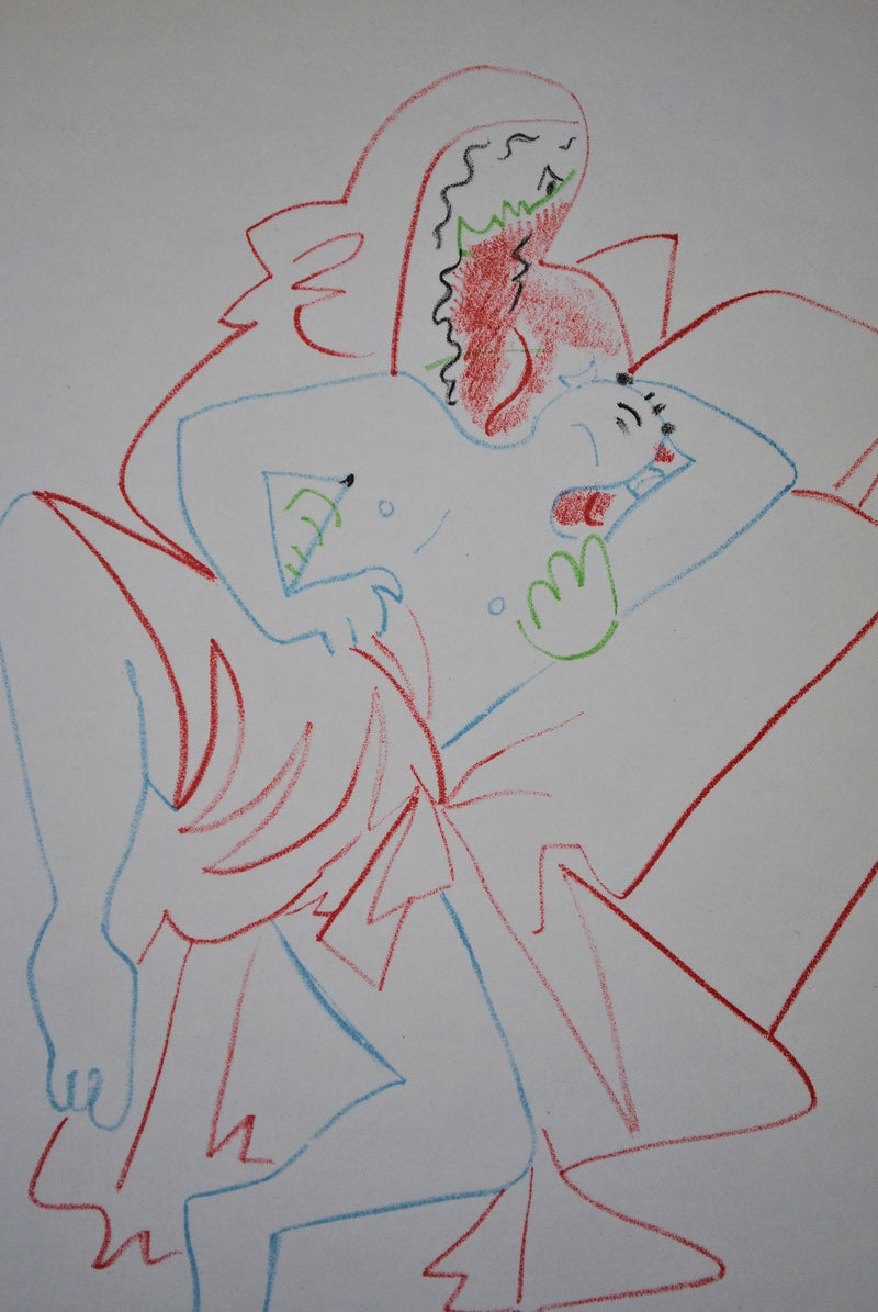 Jean COCTEAU : Au chevet du fil, Lithographie originale (photo de détail 2) - Crédit photo : Galerie Art.Paris