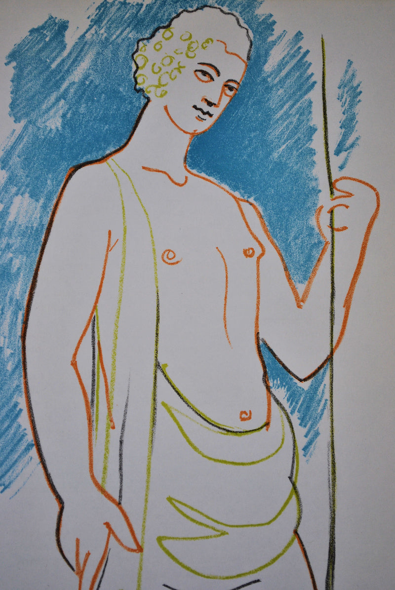 Jean COCTEAU : Apollo, Lithographie originale (photo de détail 2) - Crédit photo : Galerie Art.Paris