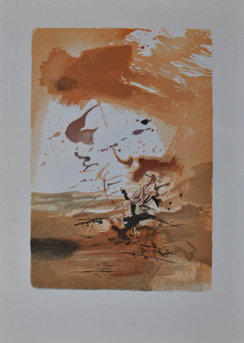 ZAO Wou-Ki : La Souche Embrasée, Gravure sur bois