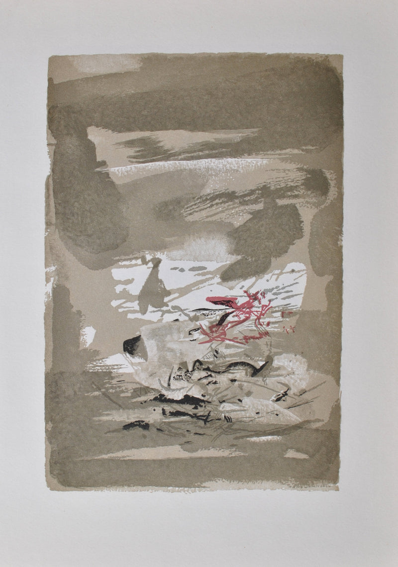 ZAO Wou-Ki : Coucher du soleil, Gravure sur bois