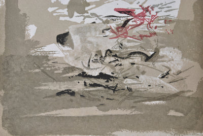 ZAO Wou-Ki : Coucher du soleil, Gravure sur bois