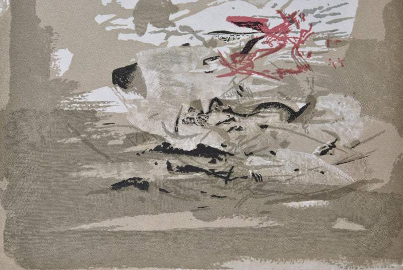 ZAO Wou-Ki : Coucher du soleil, Gravure sur bois