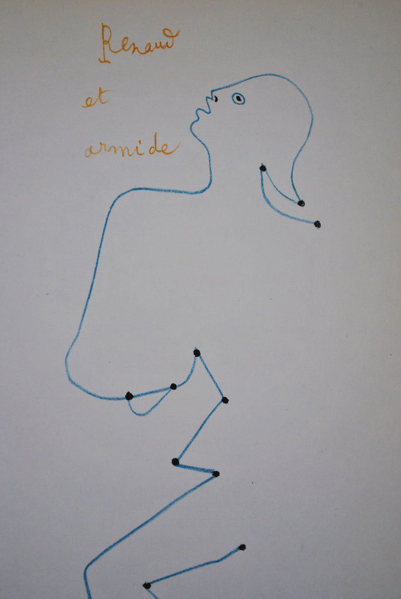 Jean COCTEAU : Renaud et Armide, Lithographie originale (photo de détail 3) - Crédit photo : Galerie Art.Paris