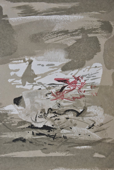 ZAO Wou-Ki : Coucher du soleil, Gravure sur bois