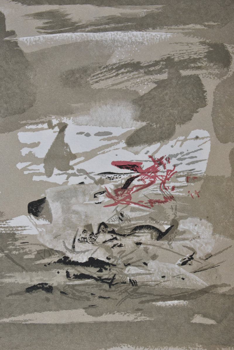 ZAO Wou-Ki : Coucher du soleil, Gravure sur bois