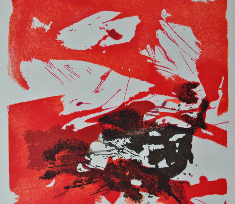 ZAO Wou-Ki : Ciel rouge sang, Gravure sur bois