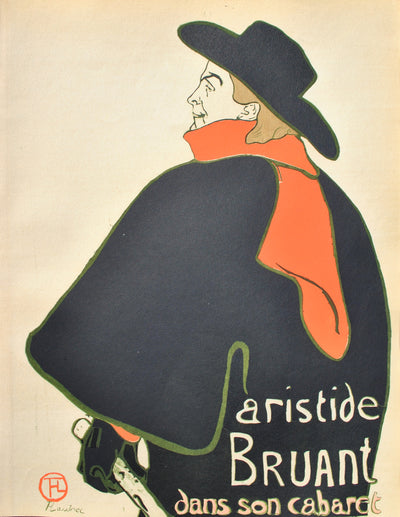 Henri DE TOULOUSE-LAUTREC : Aristide Bruant dans son cabaret, Gravure originale (vue générale) - Crédit photo : Galerie Art.Paris