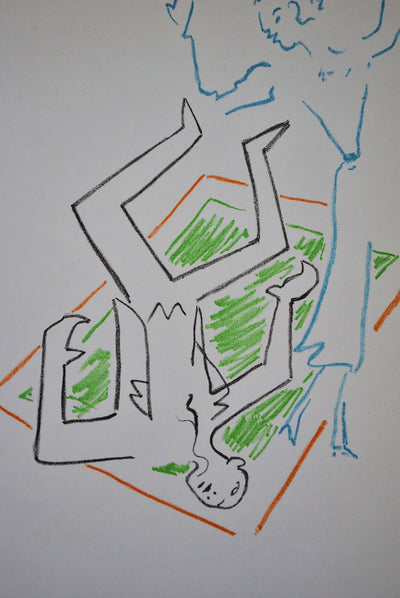 Jean COCTEAU : L'homicide, Lithographie originale (photo de détail 2) - Crédit photo : Galerie Art.Paris