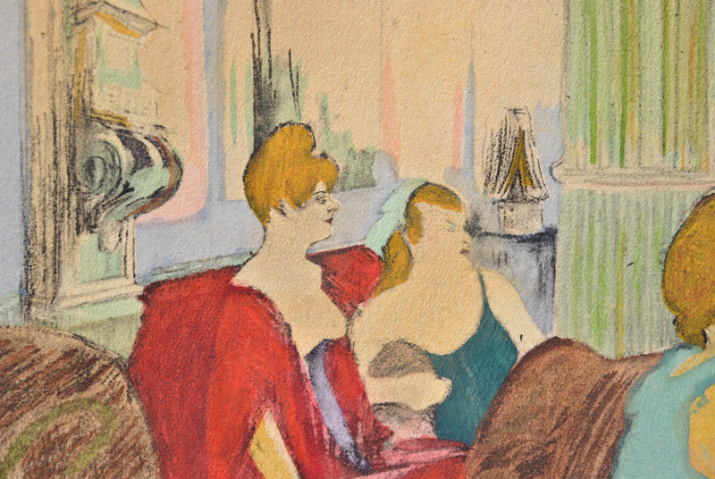 Henri DE TOULOUSE-LAUTREC : Le salon, Gravure originale (photo de détail 4) - Crédit photo : Galerie Art.Paris