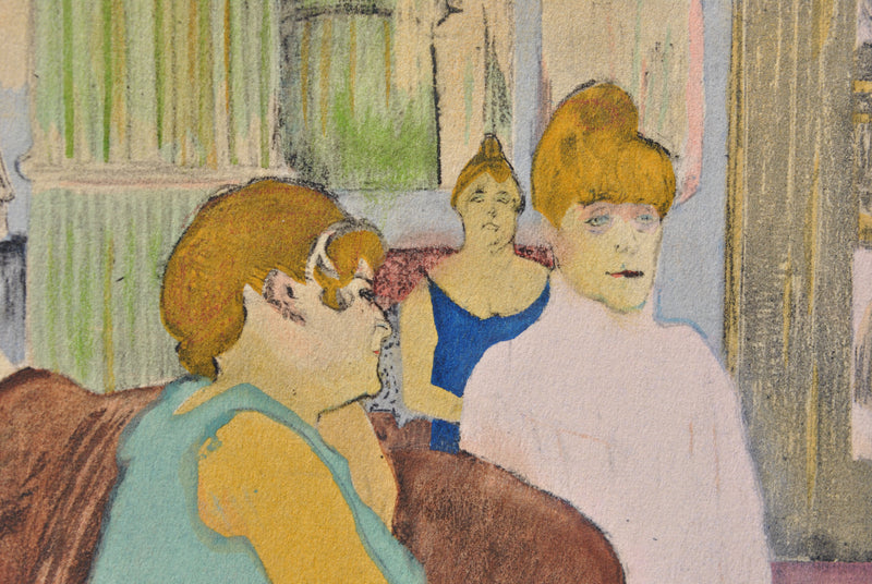 Henri DE TOULOUSE-LAUTREC : Le salon, Gravure originale (photo de détail 5) - Crédit photo : Galerie Art.Paris