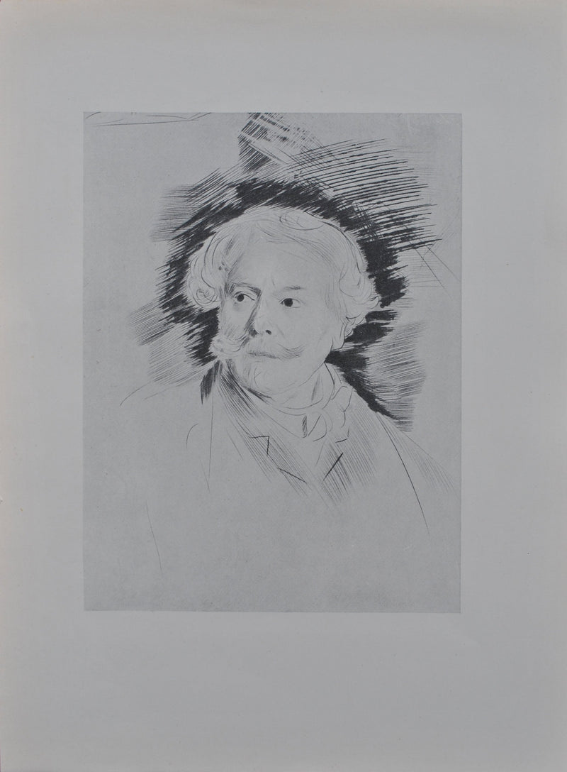 Paul César HELLEU : Edmond de Goncourt, Héliogravure originale (vue générale) - Crédit photo : Galerie Art.Paris