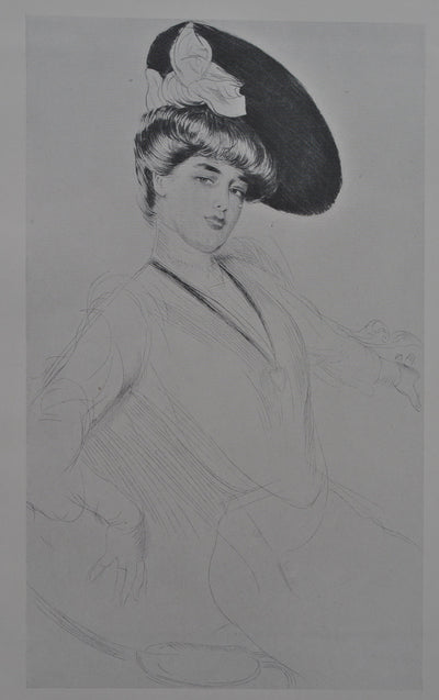 Paul César HELLEU : Miss Taylor, Héliogravure originale (photo de détail 2) - Crédit photo : Galerie Art.Paris