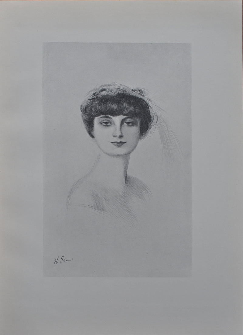 Paul César HELLEU : La comtesse Anna de Noailles, Héliogravure originale (vue générale) - Crédit photo : Galerie Art.Paris