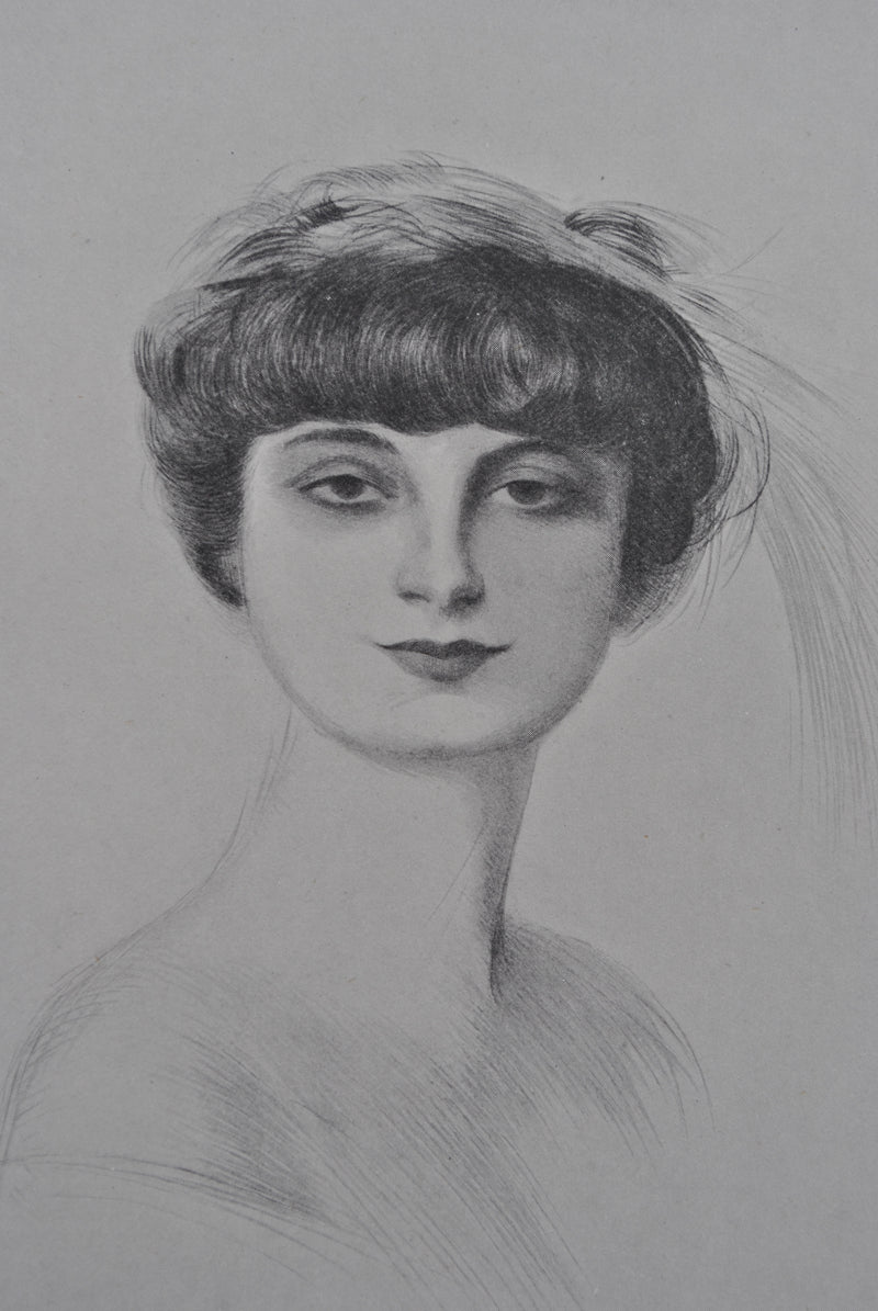 Paul César HELLEU : La comtesse Anna de Noailles, Héliogravure originale (photo de détail 5) - Crédit photo : Galerie Art.Paris