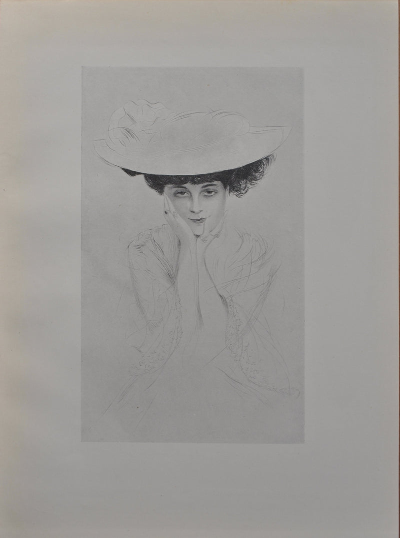 Paul César HELLEU : Anna de Noailles, Héliogravure originale (vue générale) - Crédit photo : Galerie Art.Paris