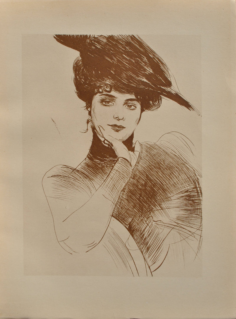 Paul César HELLEU : La comtesse de San Maritno, Héliogravure originale (vue générale) - Crédit photo : Galerie Art.Paris