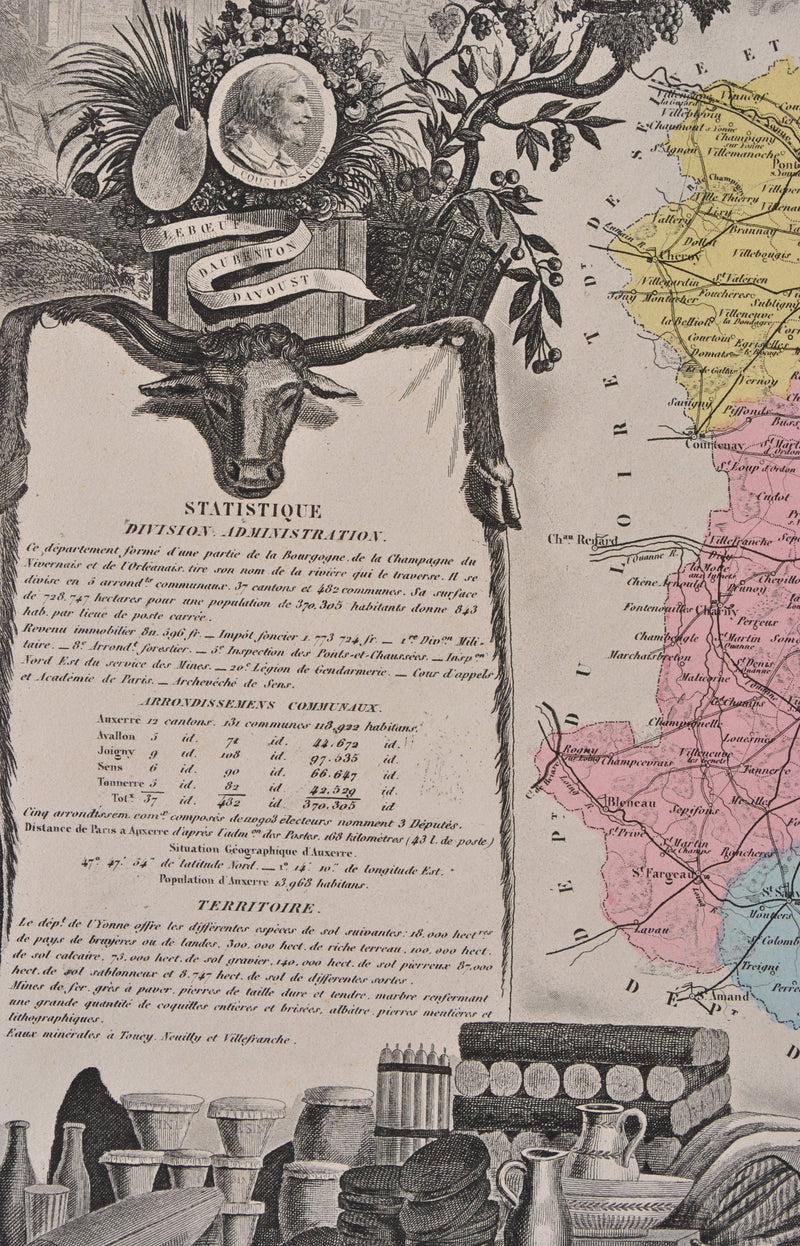 Victor LEVASSEUR : France, Carte ancienne  de l&