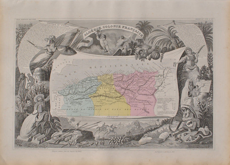 Victor LEVASSEUR : Carte ancienne de  l&