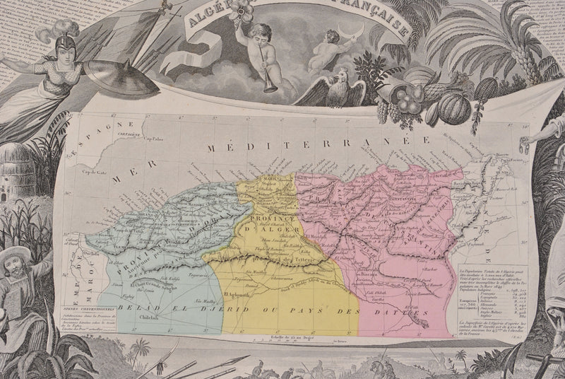 Victor LEVASSEUR : Carte ancienne de  l&