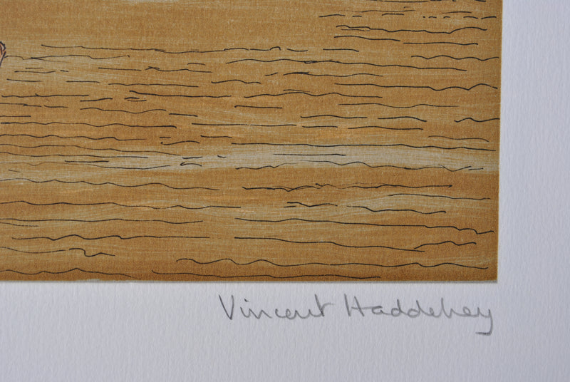 Vincent HADDELSEY : Cavalier à Saumur, Lithographie originale signée